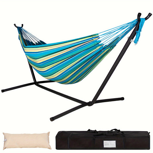 Duty Double Hammock with Steel Stand - 450 lbs Capacity